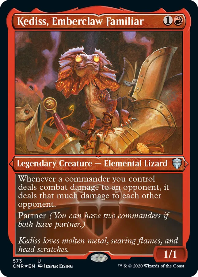 Kediss, Emberclaw Familiar 573 (Commander Legends)  - Etched Foil