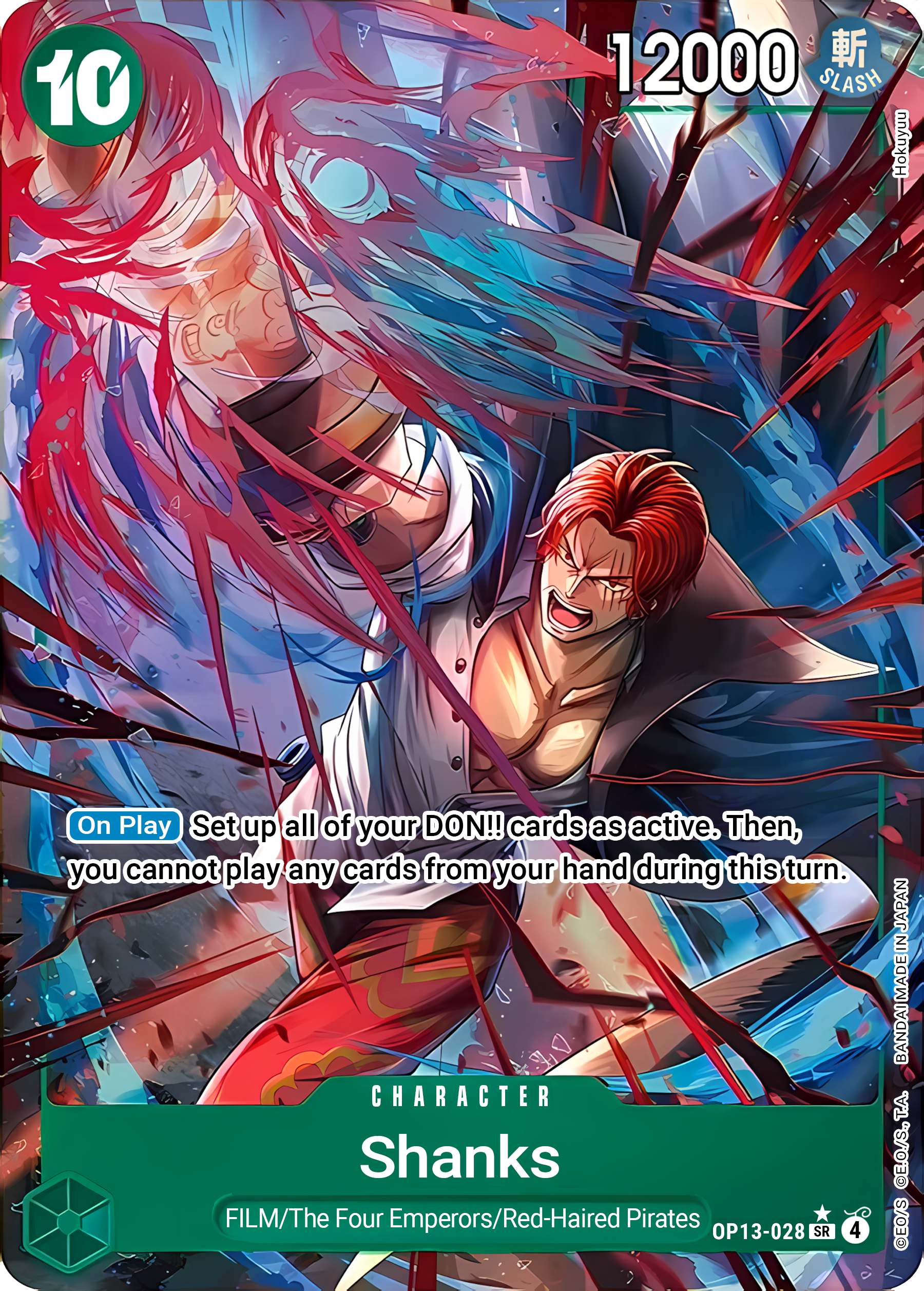Shanks OP13-028 (Carrying On His Will)  - Alternate Art Foil