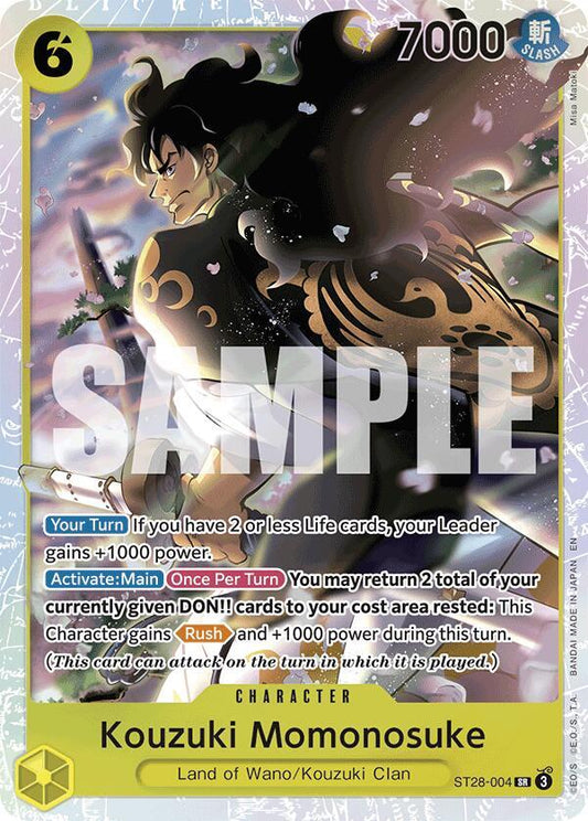 Kouzuki Momonosuke ST28-004 (Starter Deck 28: GREEN/YELLOW Yamato)  - Foil