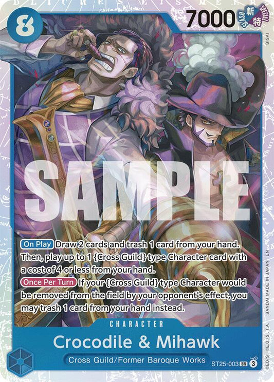 Crocodile & Mihawk ST25-003 (Starter Deck 25: BLUE Buggy)  - Foil