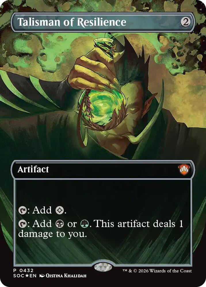 Talisman of Resilience 432 (Commander: Secrets of Strixhaven)  - Borderless Foil
