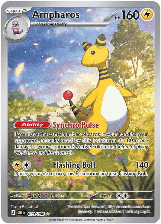 Ampharos 090/086 (ME04: Chaos Rising)  - Holofoil