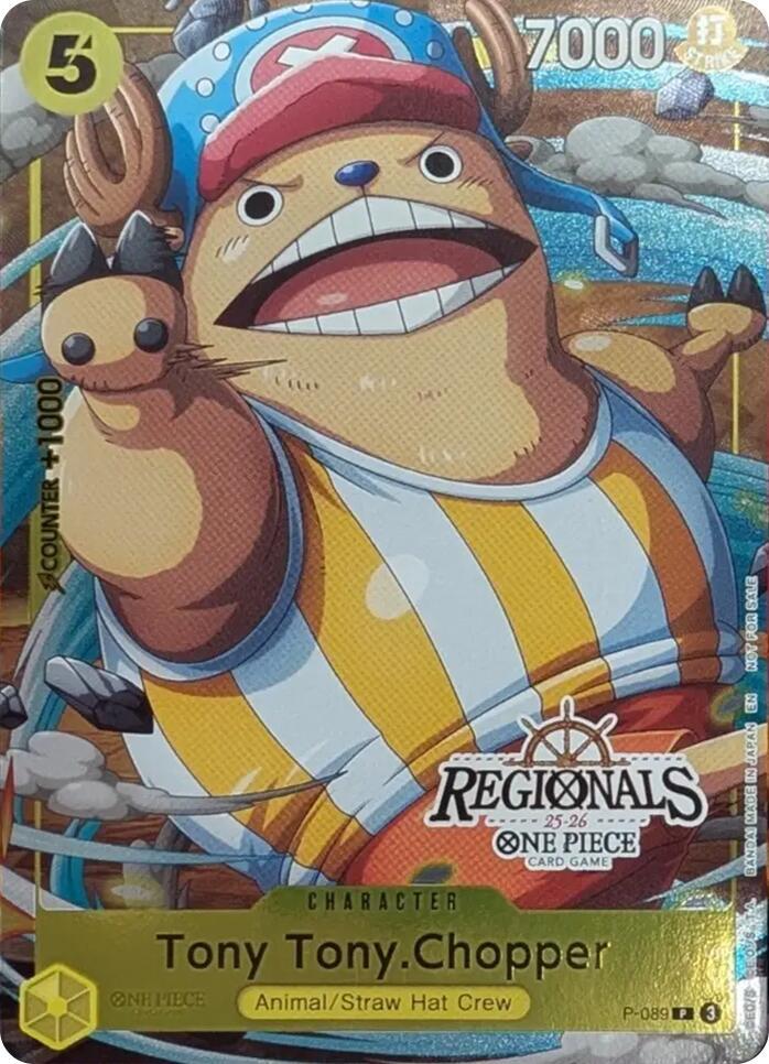 Tony Tony.Chopper (25-26 Regionals Textured Chase Promo) P-089 (One Piece Promotion Cards)  - Foil