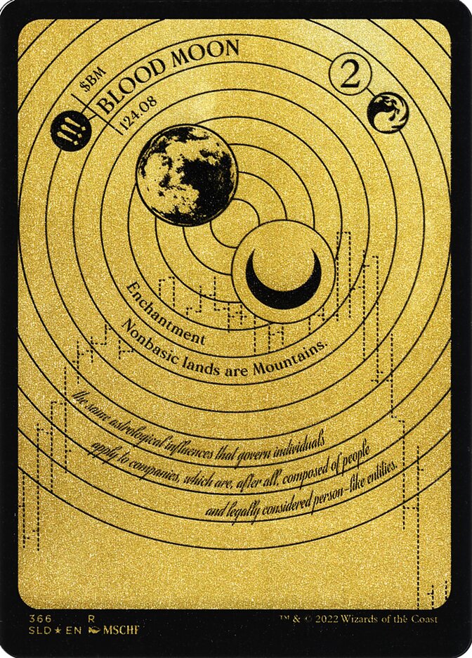 Blood Moon 366 (Secret Lair Drop Series)  - Borderless Gold Etched Foil