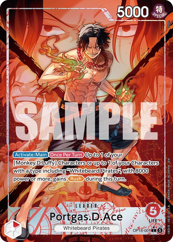 Portgas.D.Ace OP16-001 (The Time of Battle)  - Alternate Art Foil