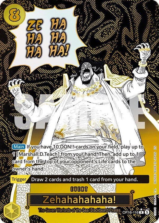 Zehahahahaha! OP16-116 (The Time of Battle)  - Alternate Art Foil