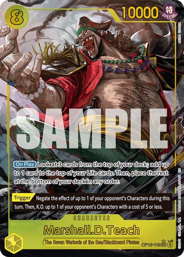 Marshall.D.Teach OP16-119 (The Time of Battle)  - Alternate Art Foil