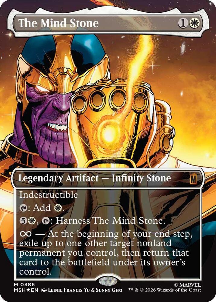 The Mind Stone Borderless 386 (Marvel Super Heroes)  - Borderless Foil