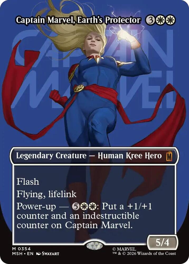 Captain Marvel, Earth's Protector 354 (Marvel Super Heroes)  - Borderless