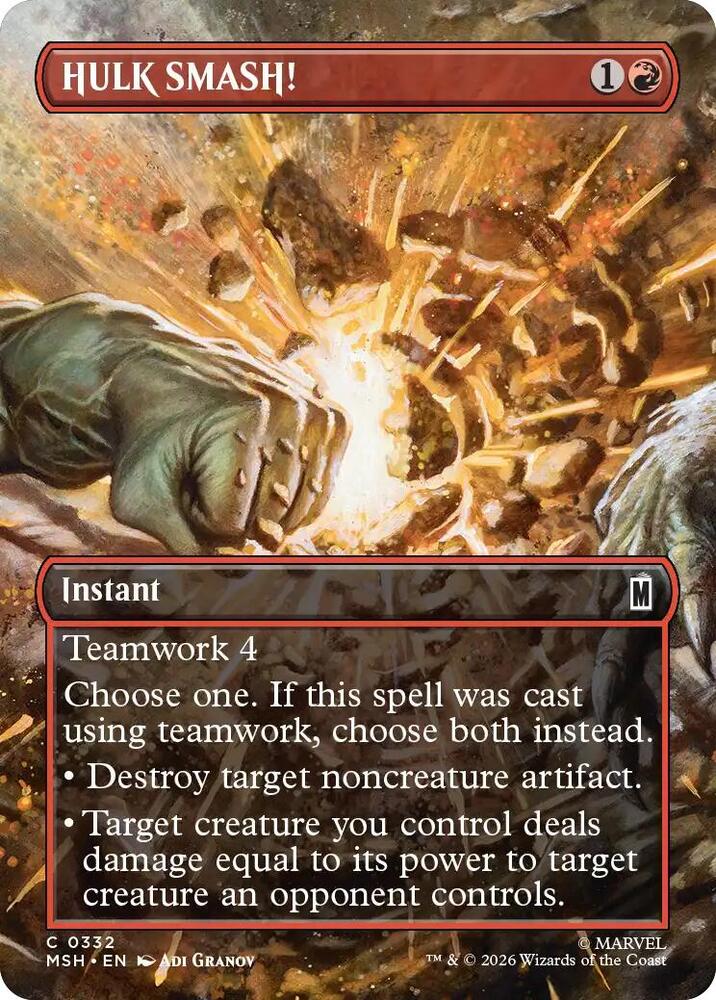 HULK SMASH! 332 (Marvel Super Heroes)  - Borderless Foil