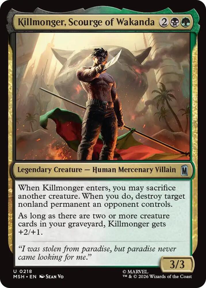 Killmonger, Scourge of Wakanda 218 (Marvel Super Heroes)  - Foil