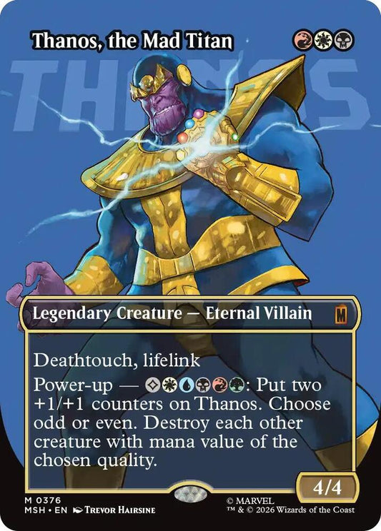Thanos the Mad Titan Borderless 0376 376 (Marvel Super Heroes)  - Borderless Foil