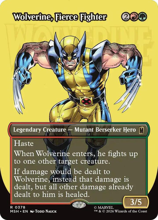 Wolverine, Fierce Fighter 378 (Marvel Super Heroes)  - Borderless Foil