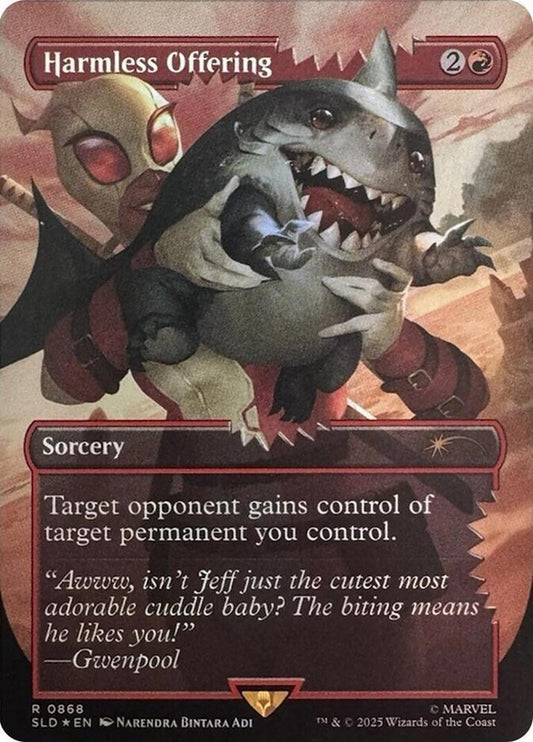 Harmless Offering 868/1 (Secret Lair Drop Series)  - Borderless Rainbow Foil