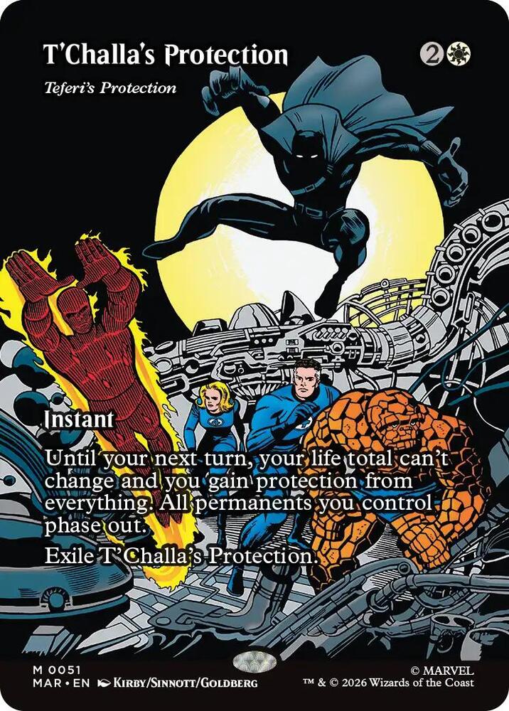 T'Challa's Protection // Teferi's Protection (Dupe) 51 (Marvel Universe Eternal-Legal)  - Borderless Foil
