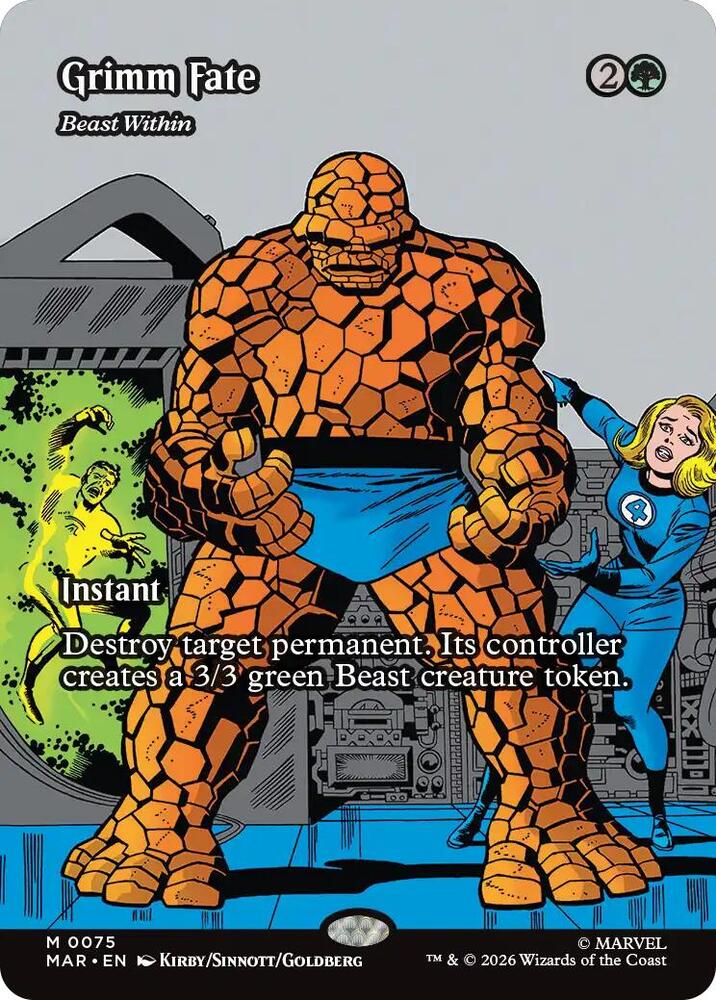Grimm Fate // Beast Within 75 (Marvel Universe Eternal-Legal)  - Borderless Foil