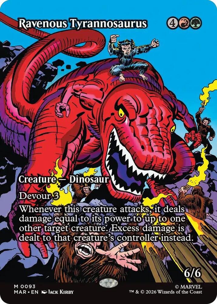 Ravenous Tyrannosaurus 93 (Marvel Universe Eternal-Legal)  - Borderless Foil