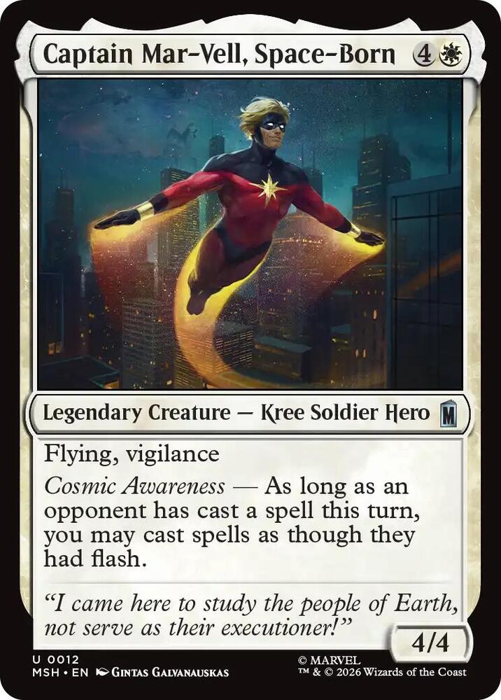 Captain Mar-Vell, Space-Born 12 (Marvel Super Heroes)  - Foil