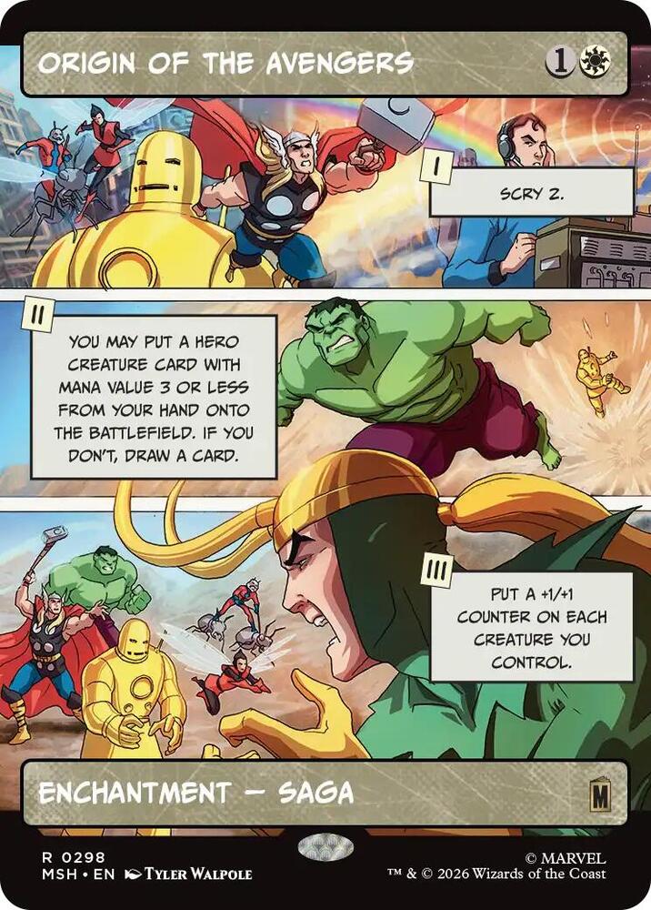 Origin of the Avengers 298 (Marvel Super Heroes)  - Showcase Foil