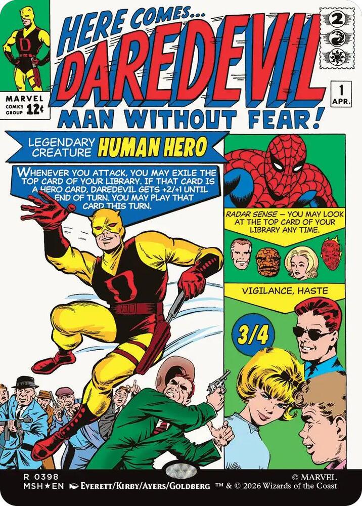Daredevil, Man Without Fear 398 (Marvel Super Heroes)  - Borderless Foil