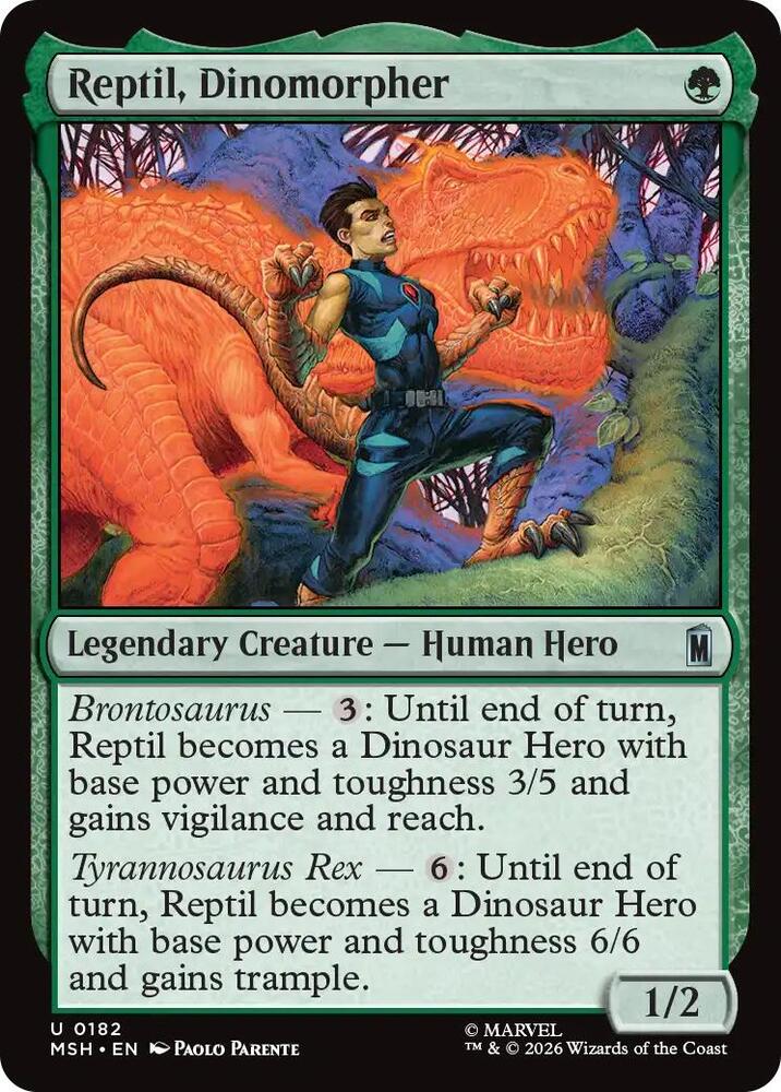 Reptil, Dinomorpher 182 (Marvel Super Heroes)  - Foil