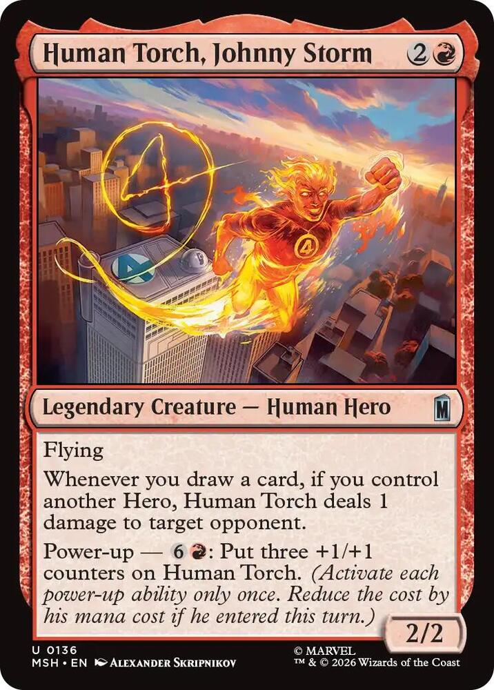 Human Torch, Johnny Storm 136 (Marvel Super Heroes)  - Foil