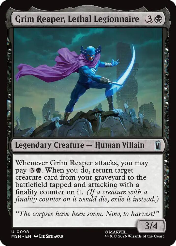 Grim Reaper, Lethal Legionnaire 98 (Marvel Super Heroes)  - Foil