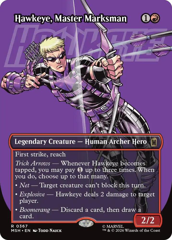 Hawkeye, Master Marksman 367 (Marvel Super Heroes)  - Borderless Foil