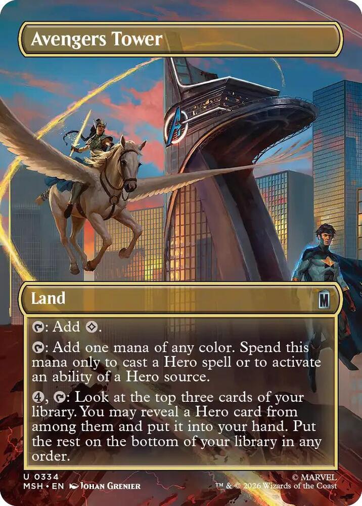 Avengers Tower 334 (Marvel Super Heroes)  - Borderless Foil