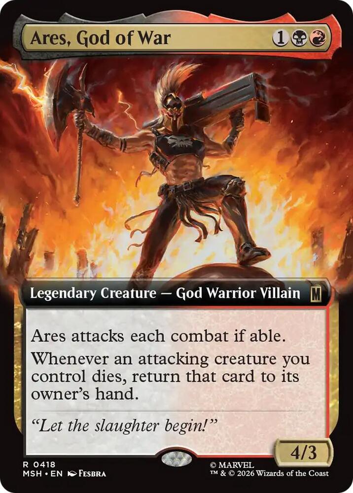 Ares, God of War 418 (Marvel Super Heroes)  - Extended Art Foil