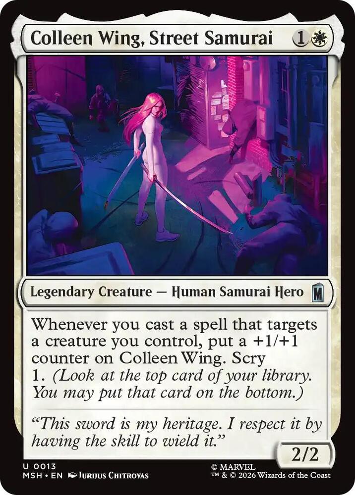 Colleen Wing, Street Samurai 13 (Marvel Super Heroes)  - Foil