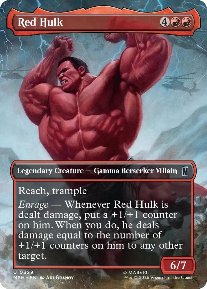 Red Hulk 329 (Marvel Super Heroes)  - Borderless Foil
