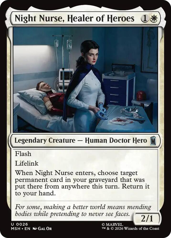 Night Nurse, Healer of Heroes 26 (Marvel Super Heroes)  - Foil