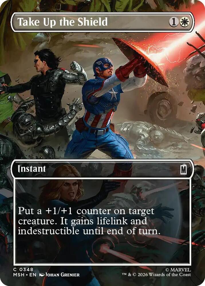 Take Up the Shield 348 (Marvel Super Heroes)  - Borderless Foil