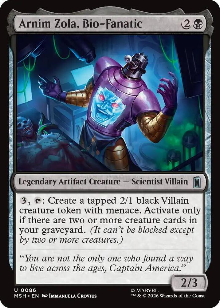 Arnim Zola, Bio-Fanatic 86 (Marvel Super Heroes)  - Foil