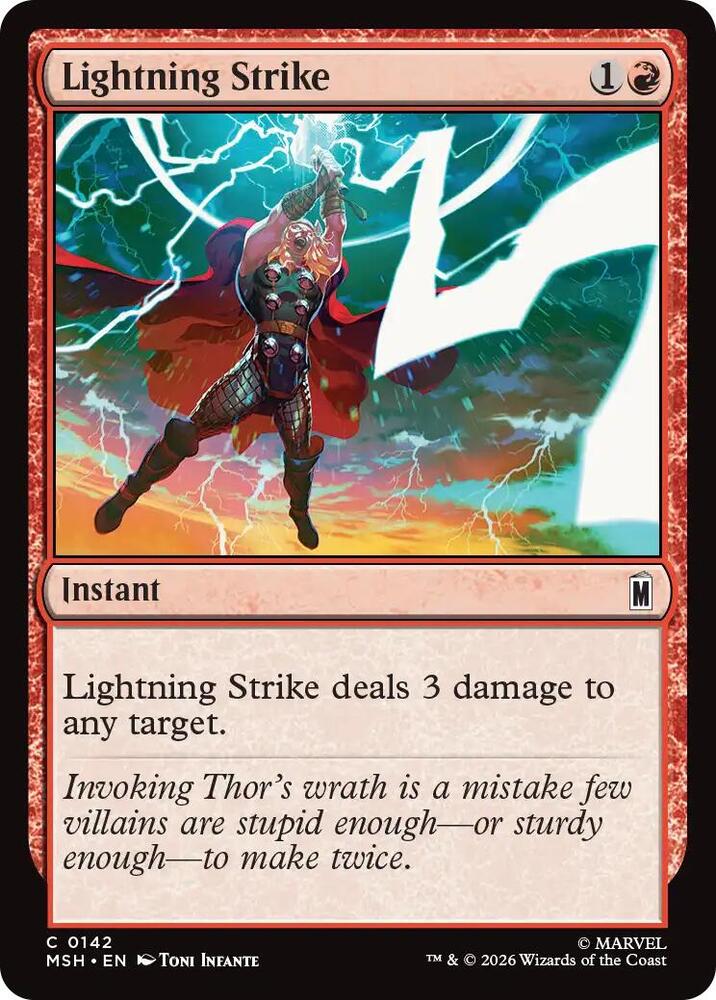 Lightning Strike 142 (Marvel Super Heroes)  - Foil