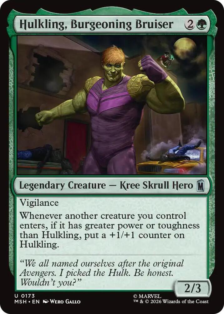 Hulkling, Burgeoning Bruiser 173 (Marvel Super Heroes)  - Foil