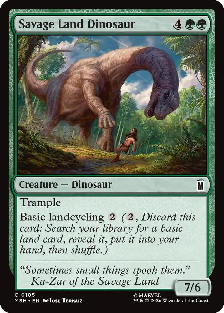 Savage Land Dinosaur 185 (Marvel Super Heroes)  - Foil