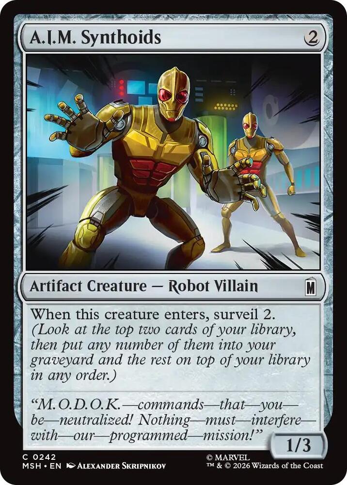 A.I.M Synthoids 242 (Marvel Super Heroes)  - Foil