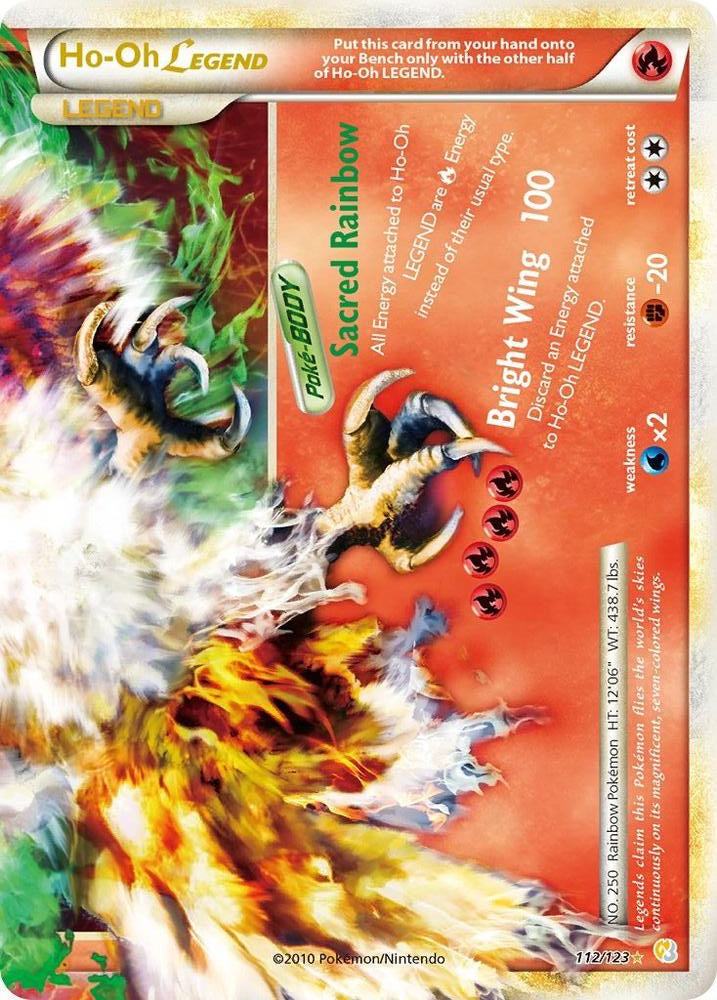Ho-Oh Legend Bottom 112/123 (HeartGold SoulSilver)  - Holofoil