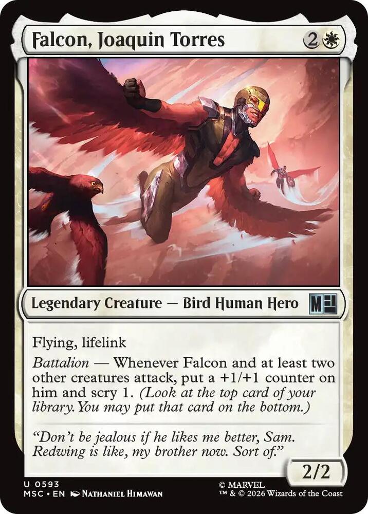 Falcon Joaquin Torres 593 (Commander: Marvel Super Heroes)  - Foil