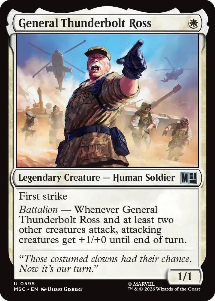 General Thunderbolt Ross 595 (Commander: Marvel Super Heroes)  - Foil