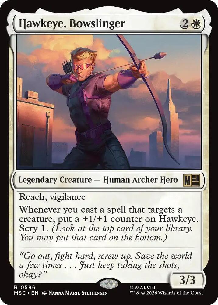 Hawkeye, Bowslinger 596 (Commander: Marvel Super Heroes)  - Foil