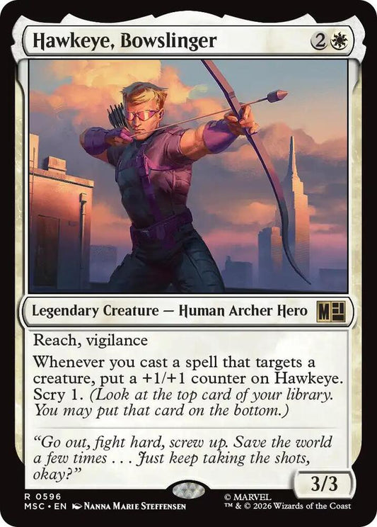 Hawkeye, Bowslinger 596 (Commander: Marvel Super Heroes)  - Foil