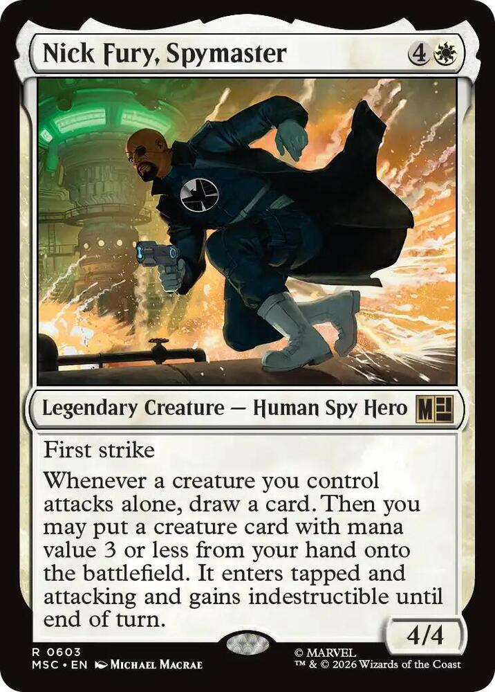 Nick Fury, Spymaster 603 (Commander: Marvel Super Heroes)  - Foil