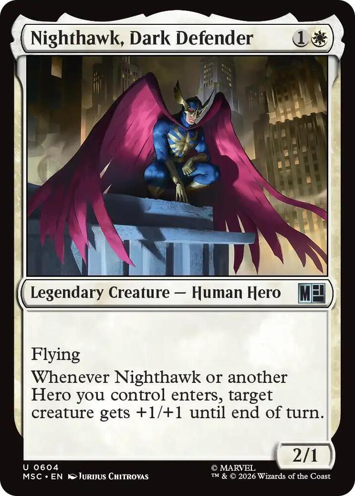 Nighthawk, Dark Defender 604 (Commander: Marvel Super Heroes)  - Foil