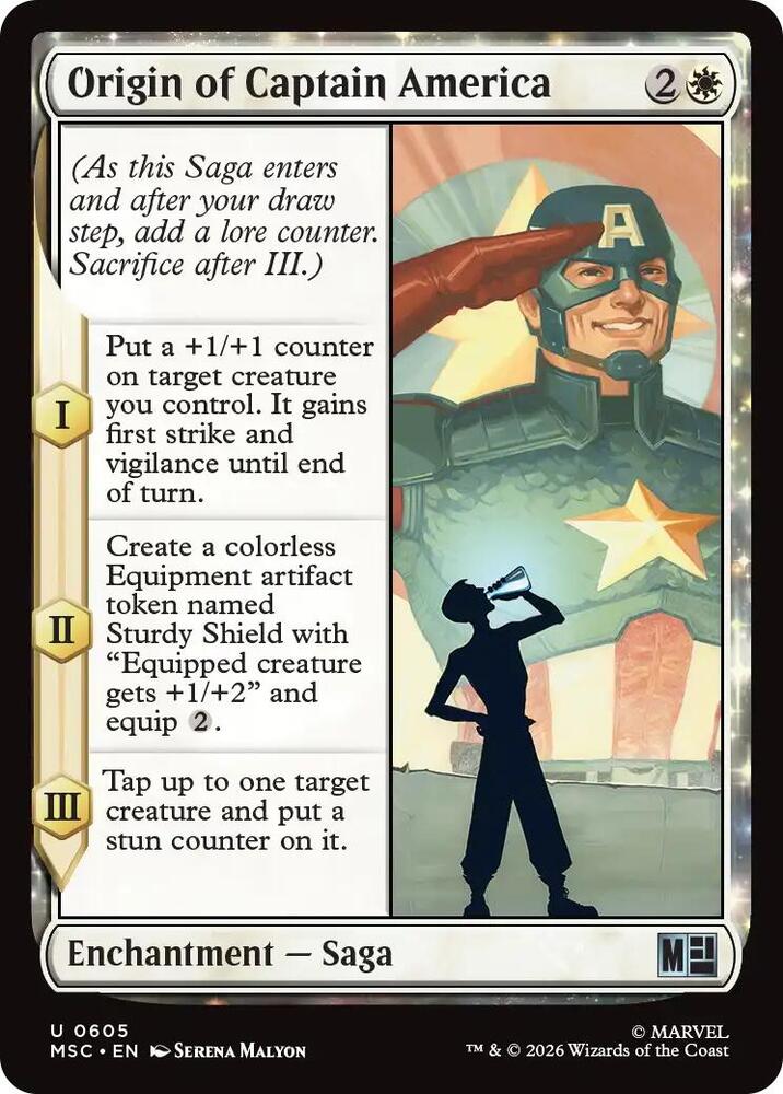 Origin of Captain America 605 (Commander: Marvel Super Heroes)  - Foil