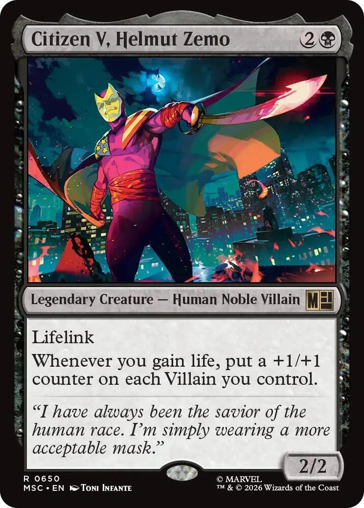 Citizen V, Helmut Zemo 650 (Commander: Marvel Super Heroes)  - Foil