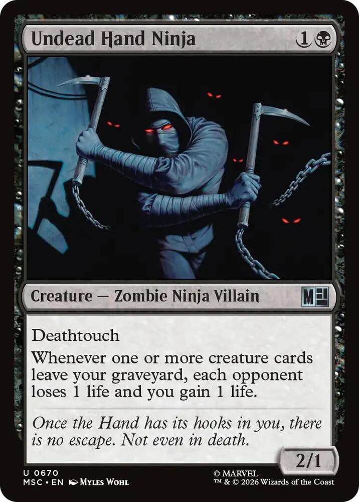 Undead Hand Ninja 670 (Commander: Marvel Super Heroes)  - Foil