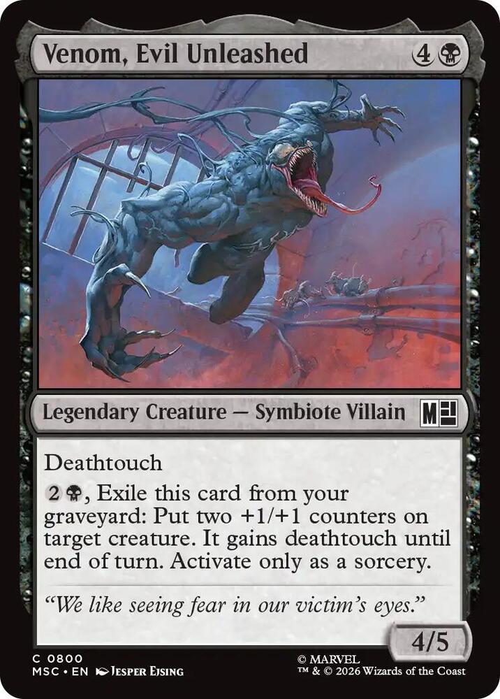 Venom, Evil Unleashed 800 (Commander: Marvel Super Heroes)  - Foil